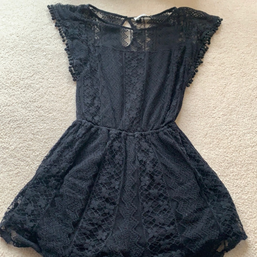 Super cute black lace romper